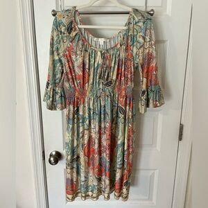 Colorful Paisley Print Dress